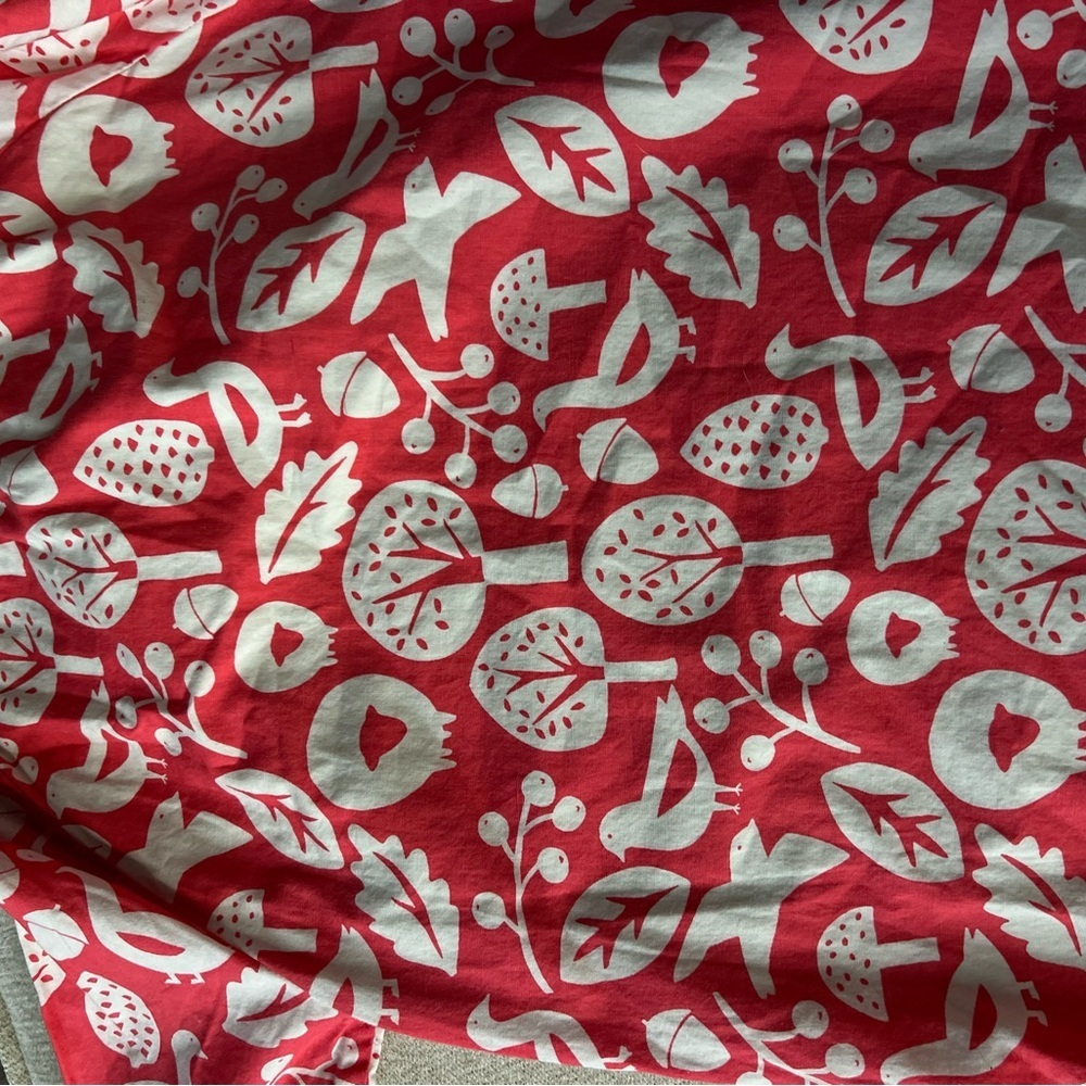 Mini Boden Bird Floral Botanical Long Sleeve Dress - Picture 4 of 9